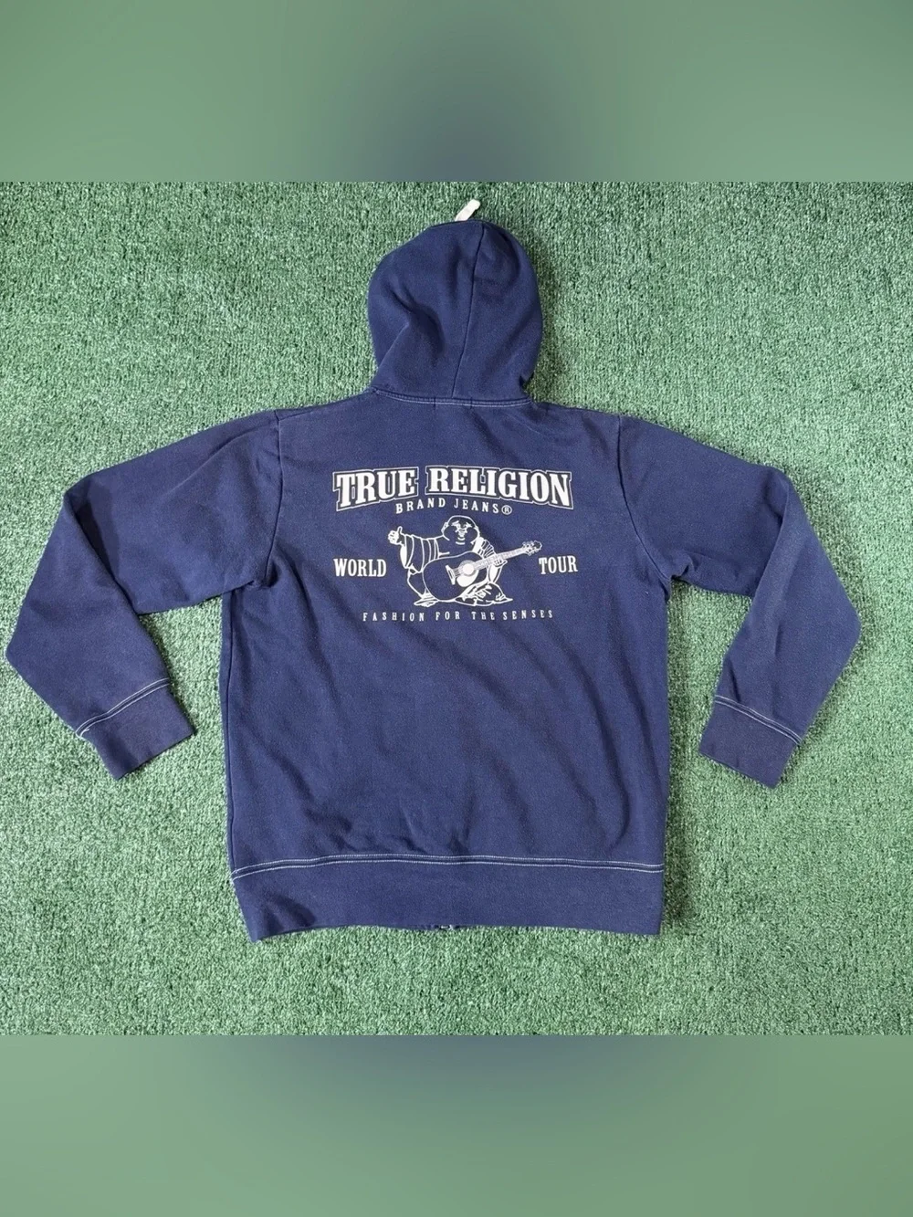 True Religion Hoodie Full zip Jacket  Size M Music World Tour Buddha Jeans